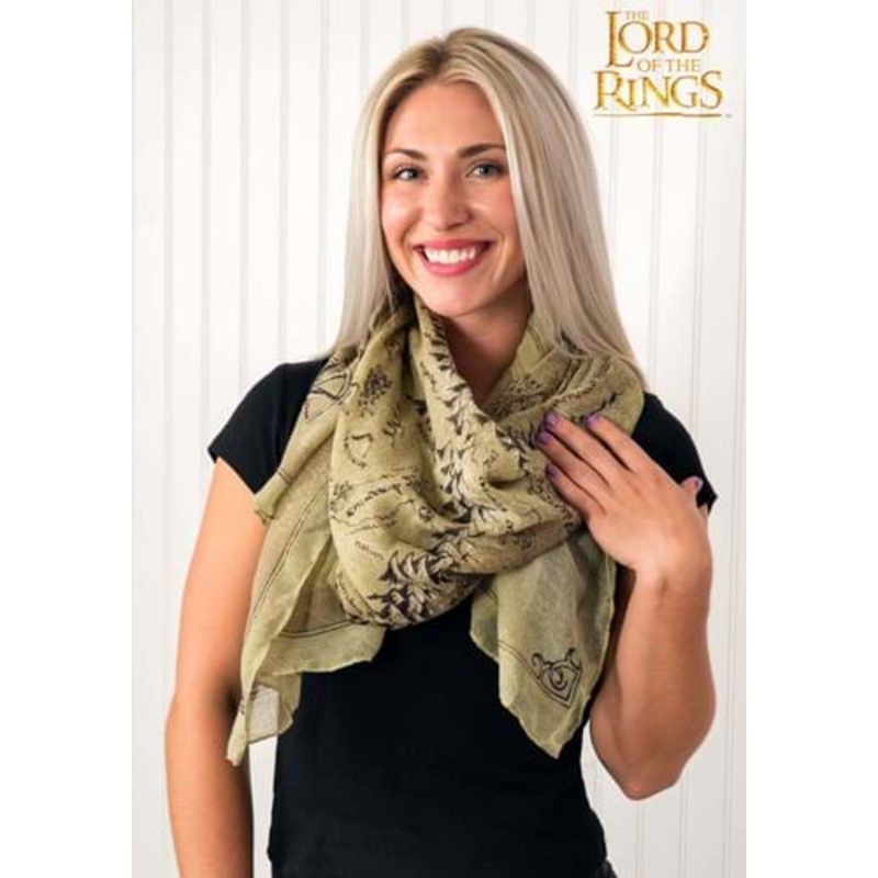 Lord of the Rings Middle Earth Map Lightweight Scarf Standard
