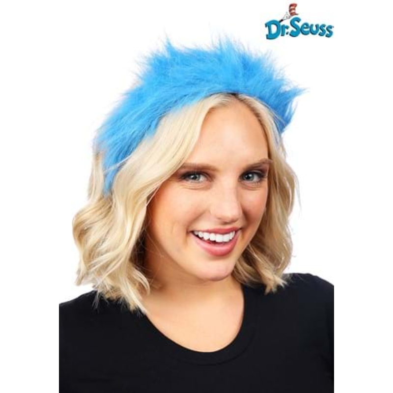 Thing 1&2 Blue Fuzzy Costume Headband Standard
