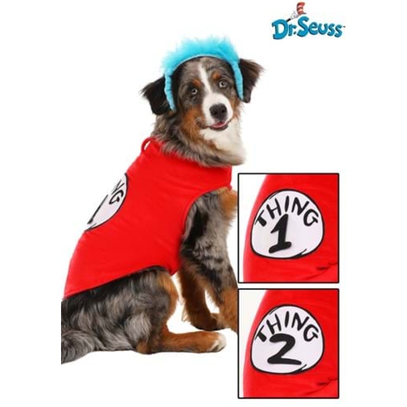 Dr. Seuss Thing 1 & 2 Costume for Pets XS