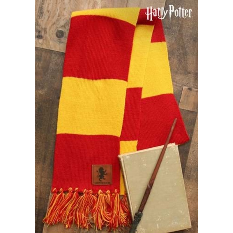 Gryffindor Patch Striped Harry Potter Scarf Standard