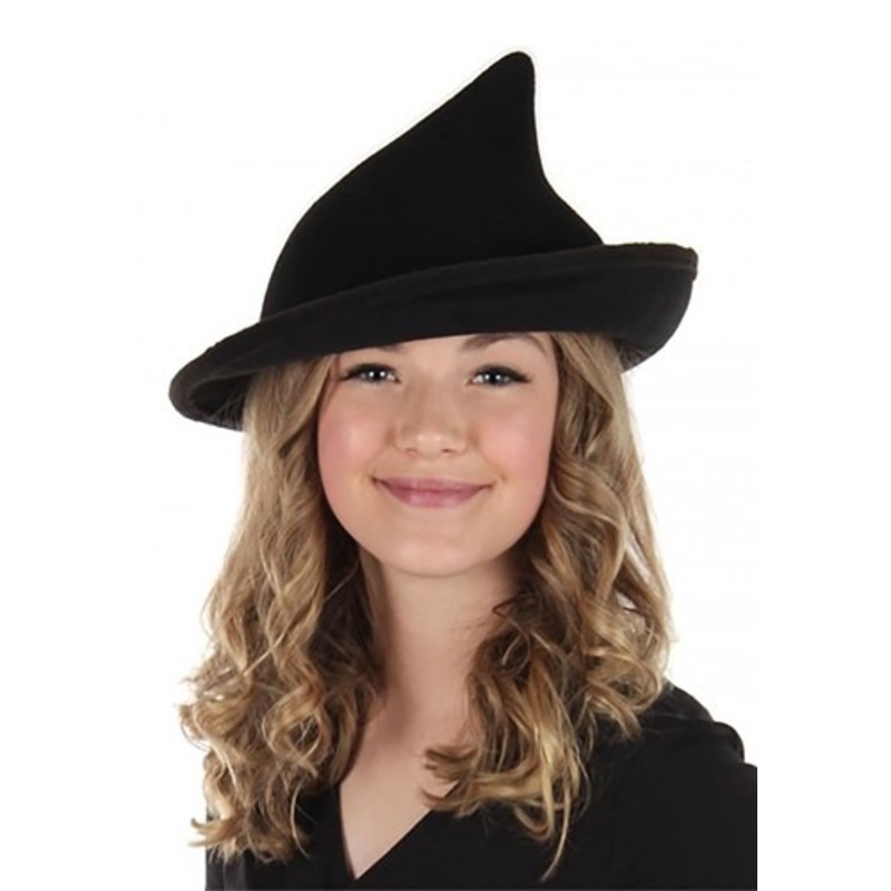 Modern Black Witch's Costume Hat Standard