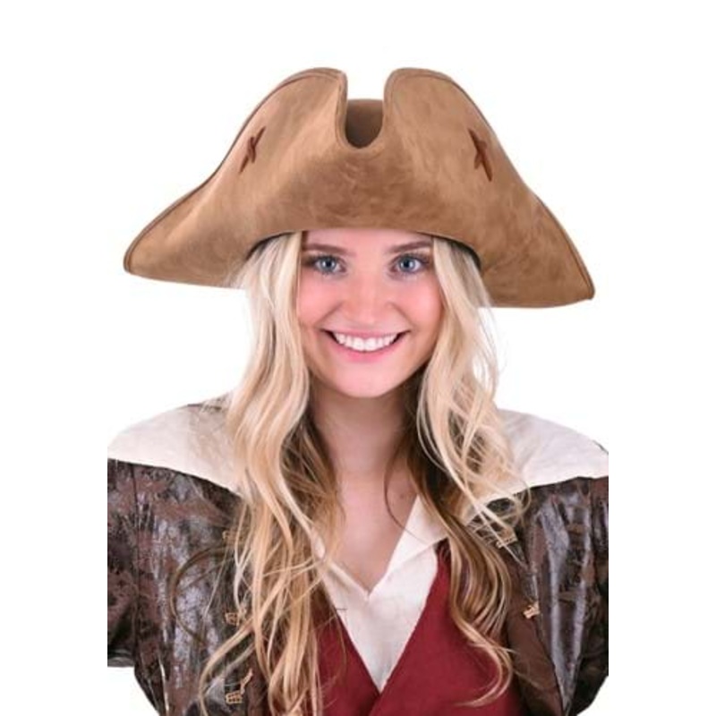 Suede Pirate Hat for Women Standard