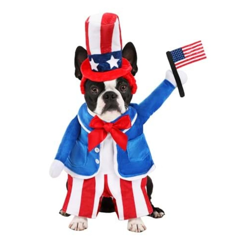 Uncle Sam 4th of July Pet Costume XS