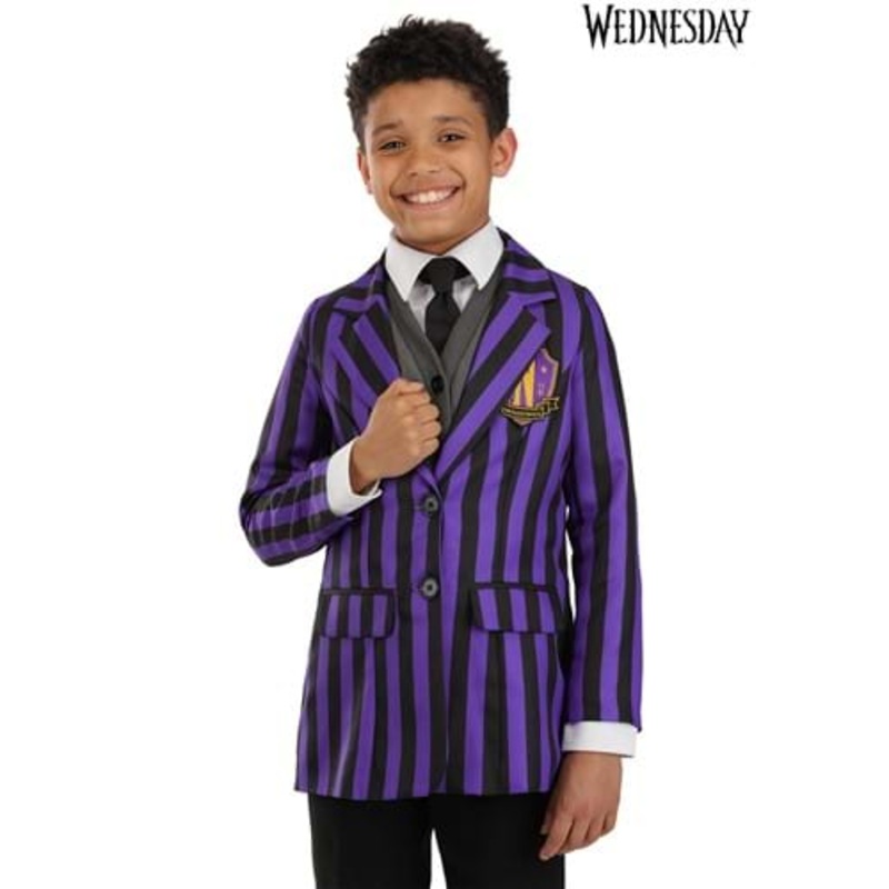 Boy's Nevermore Academy Wednesday Costume Blazer