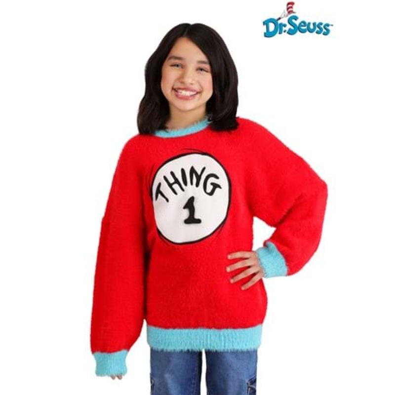 Dr. Seuss Kid's Thing 1 & 2 Christmas Sweater