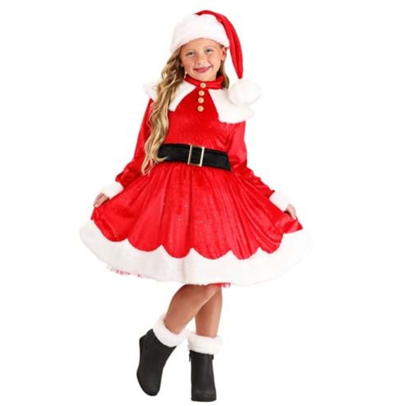 Girl's Premium Santa Costume Dress
