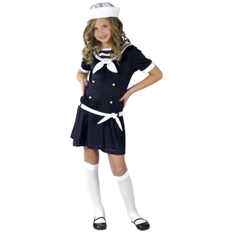 Girls Navy Sweet Sailor Costume
