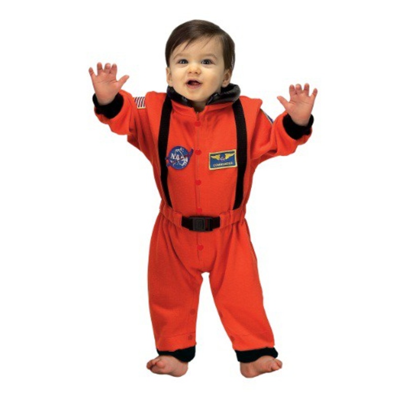 Infant Orange Astronaut Romper Costume