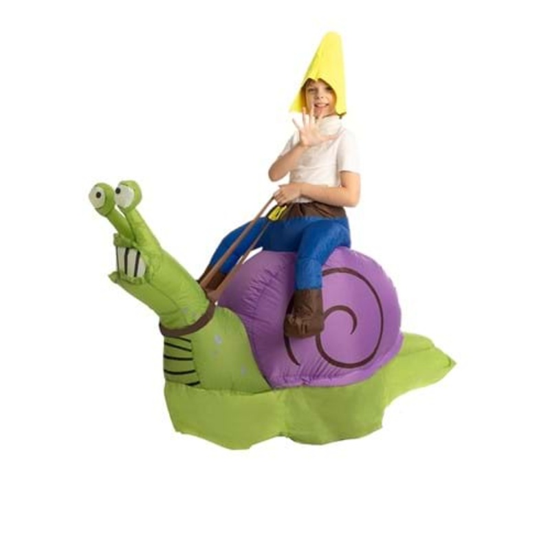 Inflatable Grumpy Snail Ride-On Costume for Kids