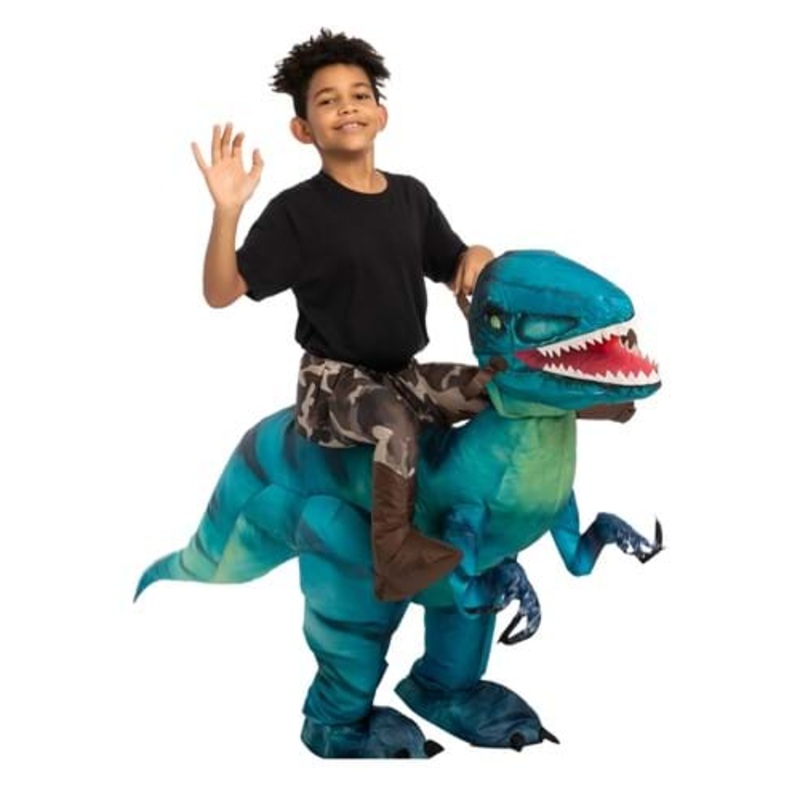 Inflatable Raptor Ride-On Costume for Children