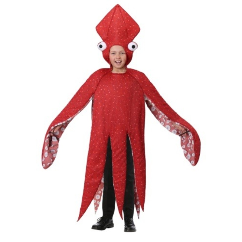 Red Squid Costume for Kids