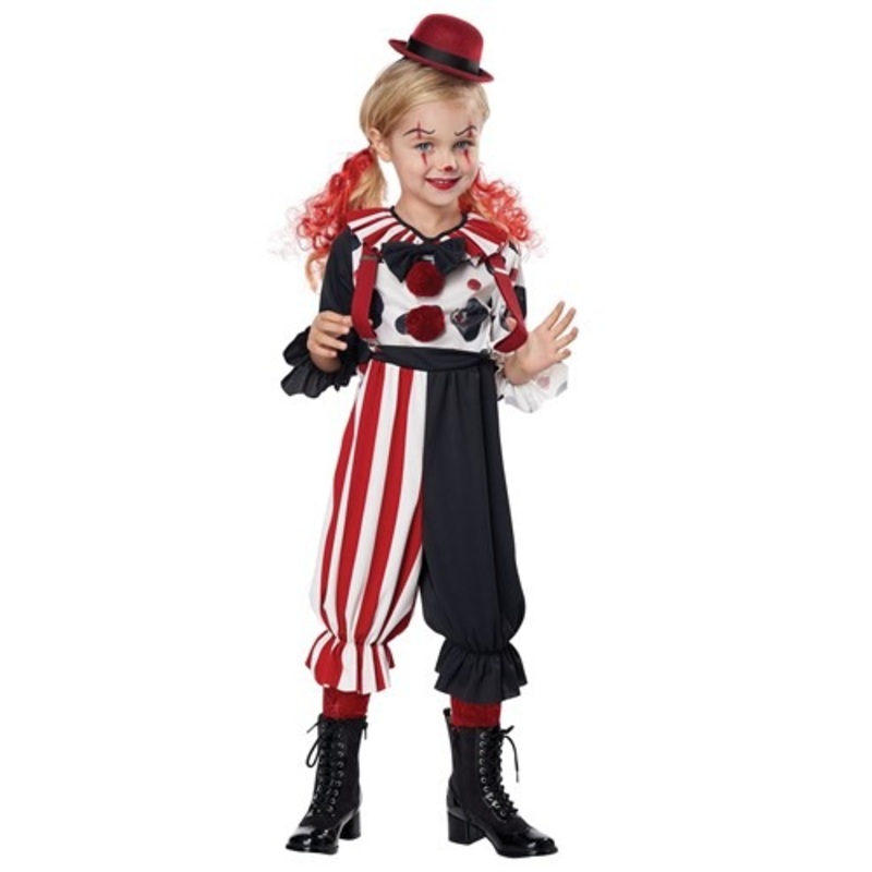 Toddler Creepy Clown Costume for Girls