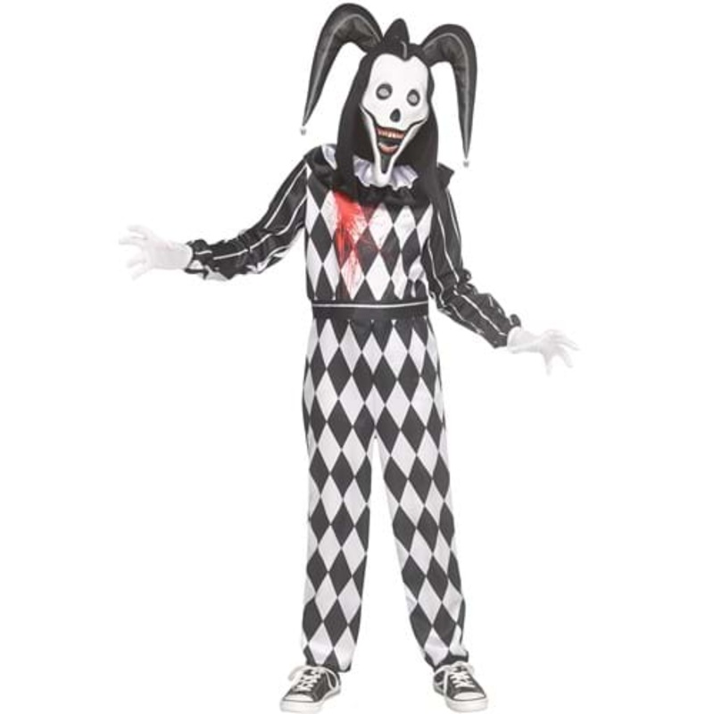 Boy's Smiler Dark Jester Costume