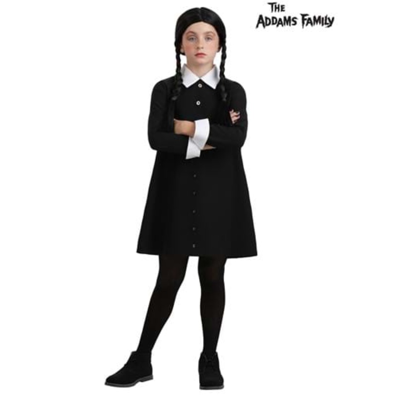 Girl's 1960s Wednesday Addams Costume