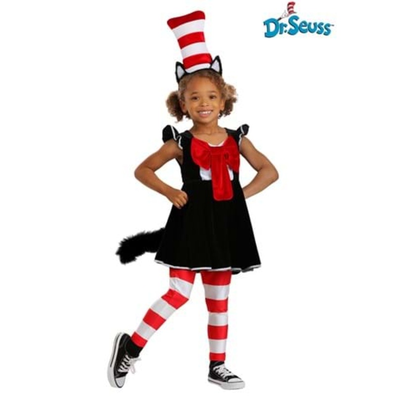 Girl's Cat in the Hat Toddler Costume Dress
