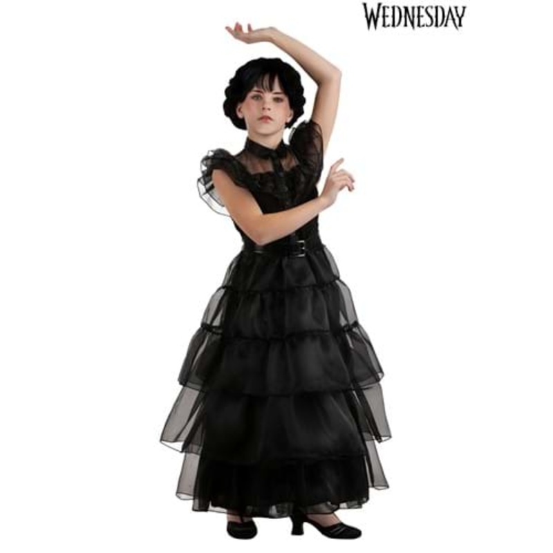 Girl's Wednesday Addams Rave'N Dance Costume Dress