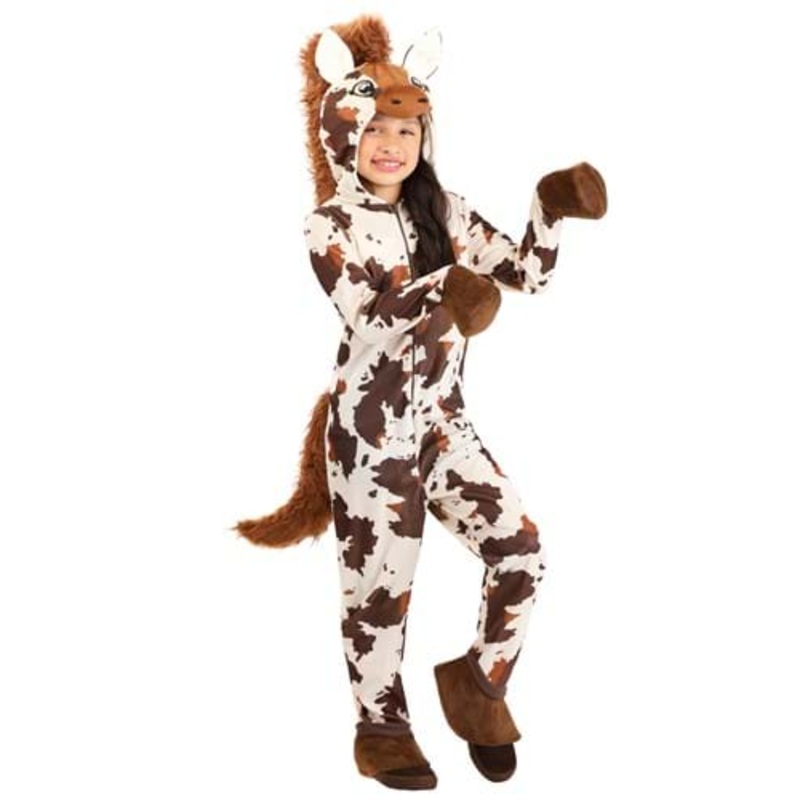 Kid's Deluxe Brown Spotted Horse Costume