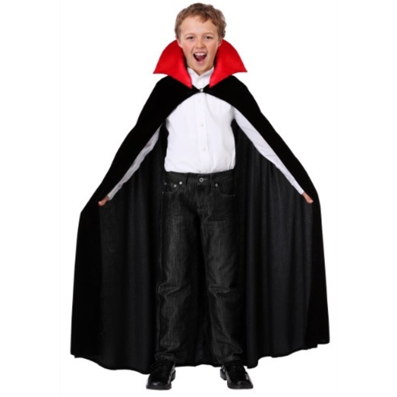 Child's Red Collar Vampire Cloak Costume Standard