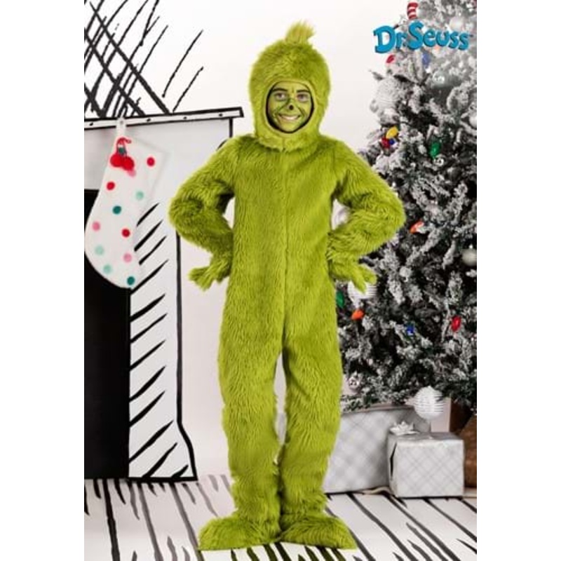 Dr. Seuss Grinch Open Face Costume for Kids X-Small
