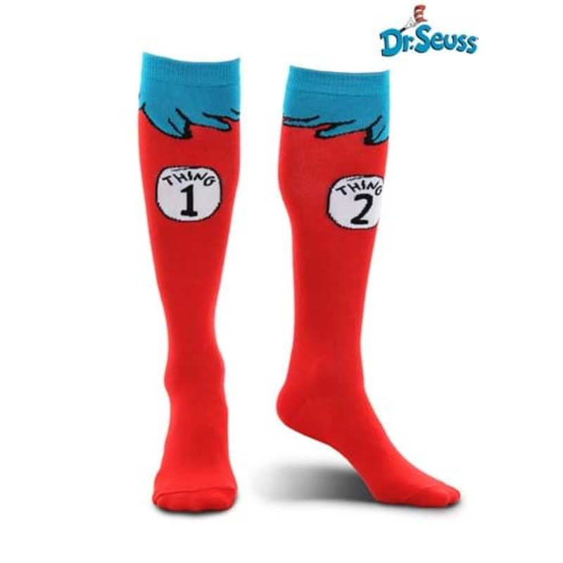 Dr. Seuss Thing 1 & 2 Costume Socks for Kids Standard