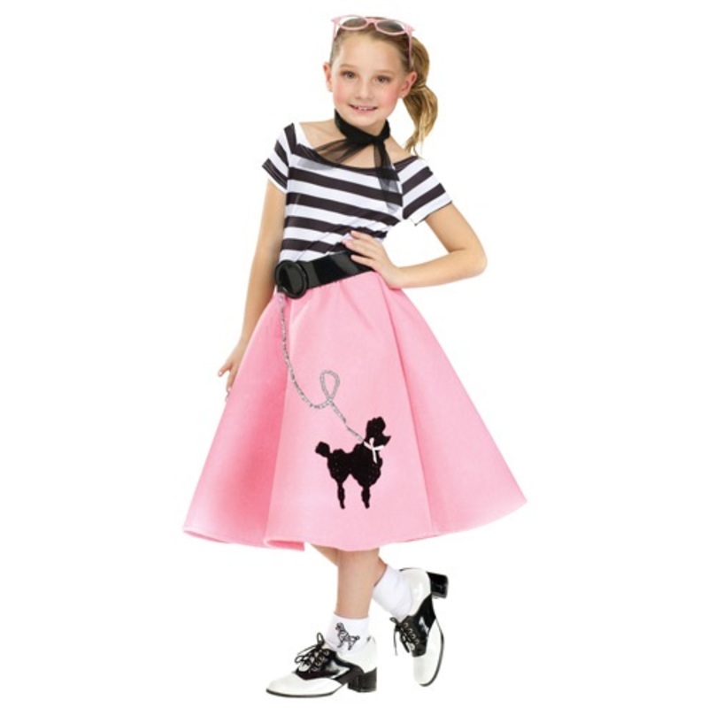 Girl's Poodle Skirt Dress Costume Small (4-6)