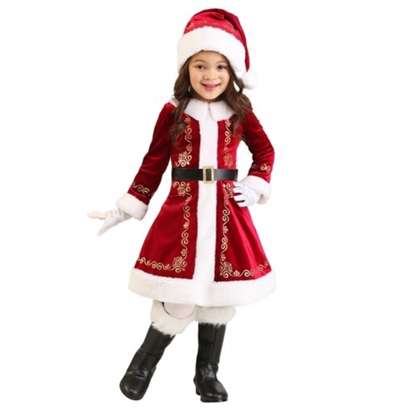 Girl's Toddler Santa Costume Dress 2T