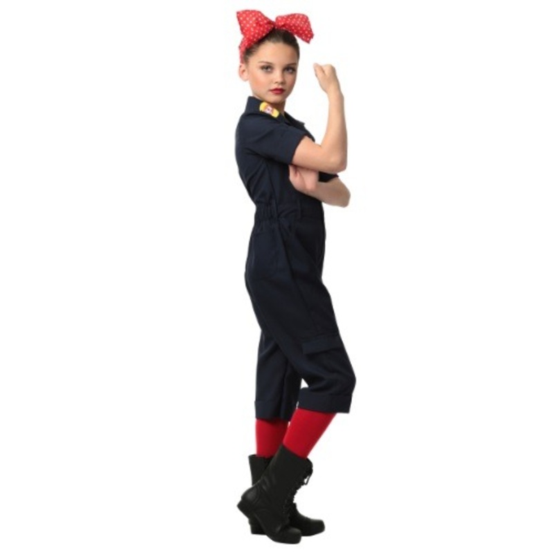 Girls Hardworking Lady Costume Large (12-14)
