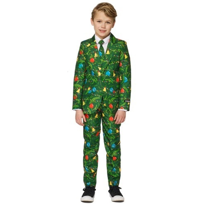 Green Christmas Tree Light Up Suit for Boys Medium