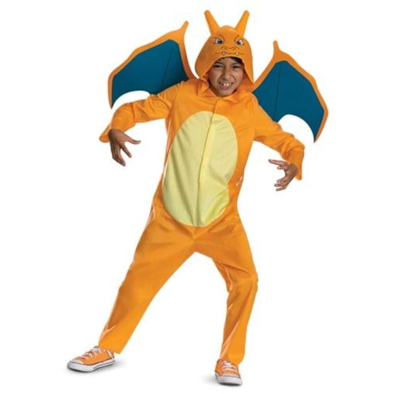 Kid's Classic Pokmon Charizard Hooded Jumpsuit Costume