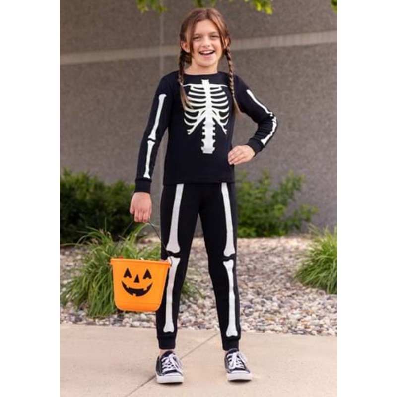 Skeleton 2 Piece Jogger Sleep Set for Kids Size 4