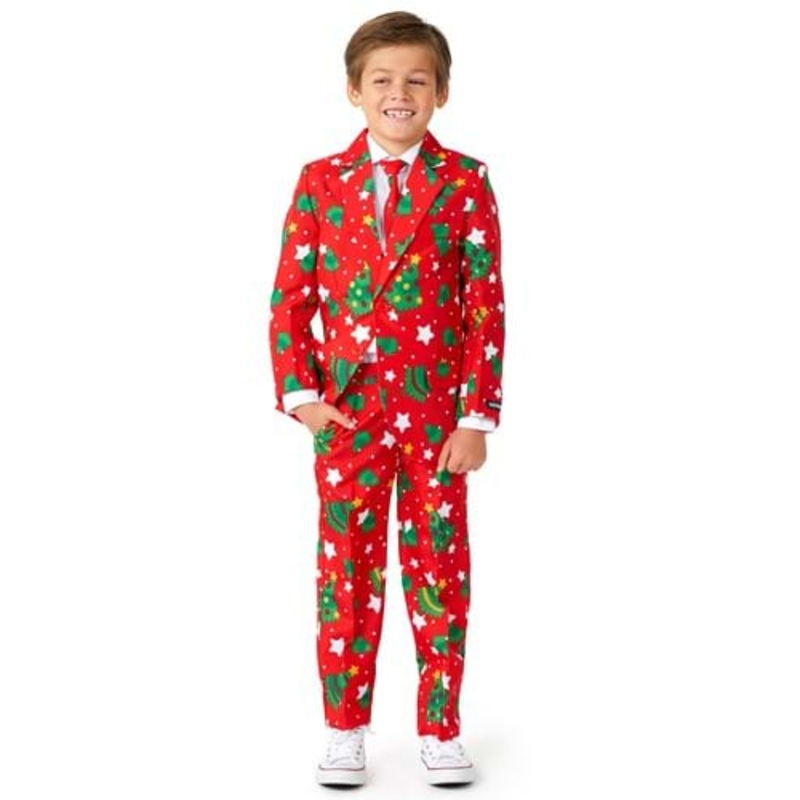 Suitmeister Christmas Trees Stars Red for Boys Medium