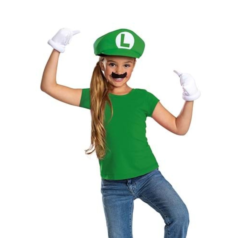 Super Mario Classic Luigi Kid's Accessory Kit Standard