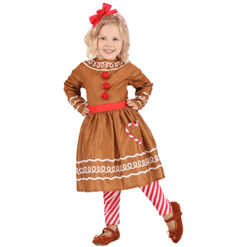 Toddler Gingerbread Costume Dress for Girls 2T