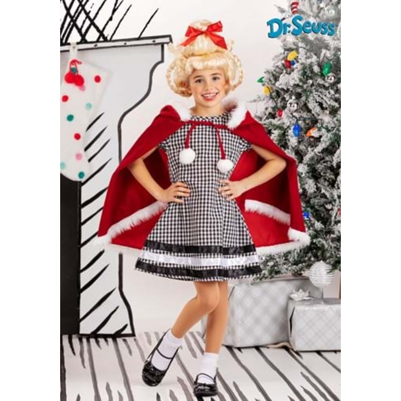 Dr. Seuss Cindy Lou Who Girl's Dress Costume X-Small
