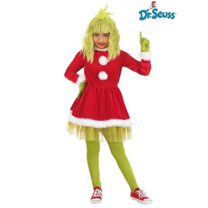Dr. Seuss The Grinch Costume Dress for Girls X-Small