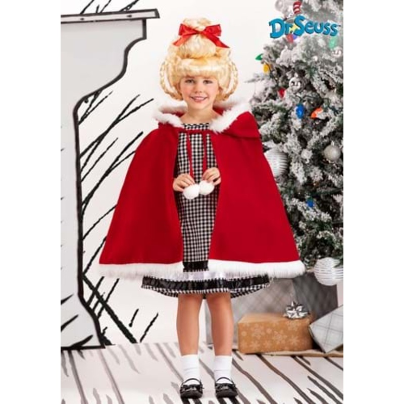 Dr. Seuss Toddler Cindy Lou Who Costume Dress 18 Months