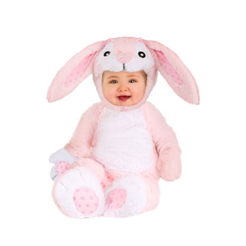 Fluffy Pink Bunny Baby Costume 0/3 Months