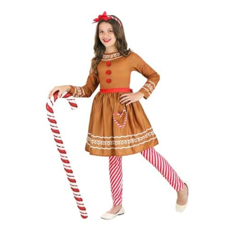 Gingerbread Costume Dress for Girls Small