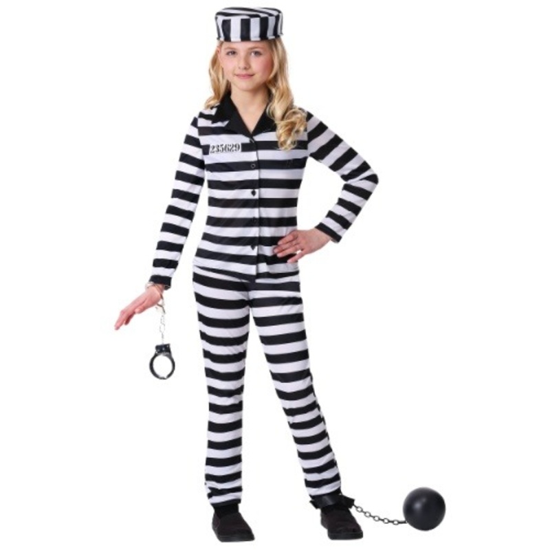 Girl's Incarcerated Cutie Costume Small