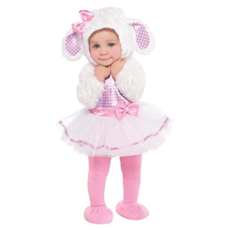 Girl's Infant Little Pink Lamb Costume 3/6Mo