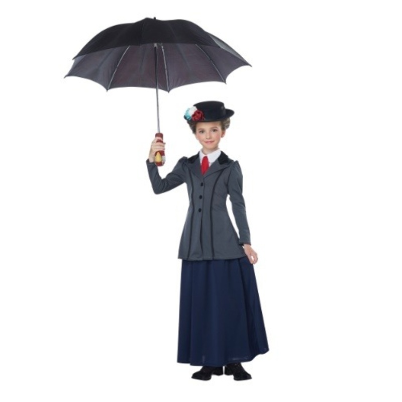 Girls English Nanny Costume X-Large