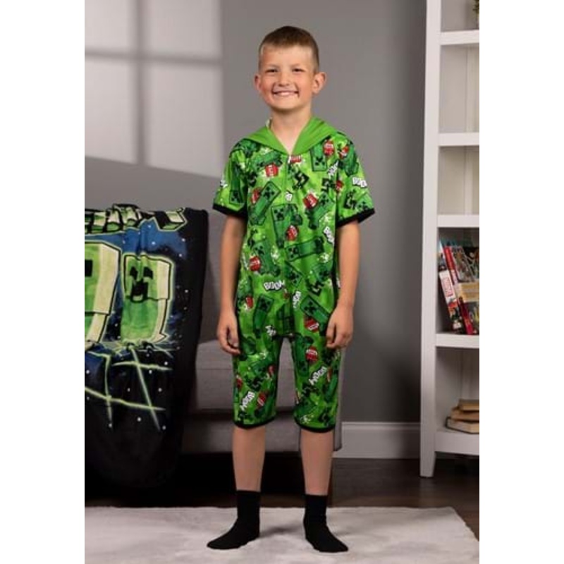 Minecraft Creeper Romper for Kids Size 8