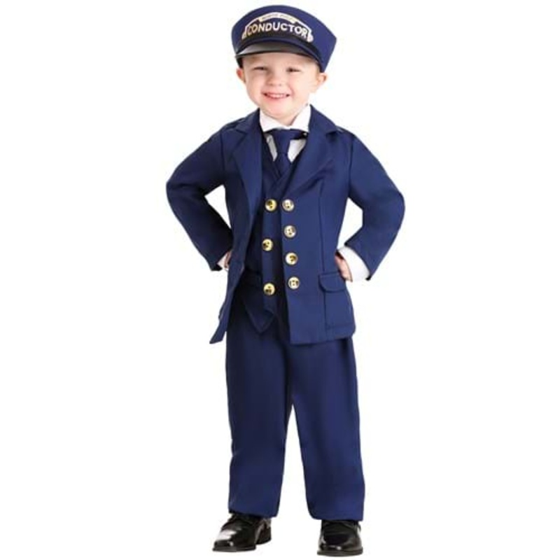 North Pole Train Conductor Toddler Costume for Boys 18MO