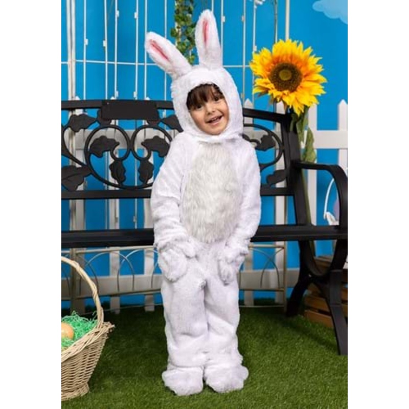 Toddler Open Face White Bunny Costume 2T
