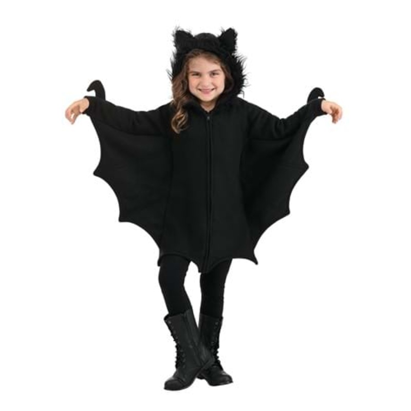 Cozy Black Bat Costume for Girls X-Large (14-16)