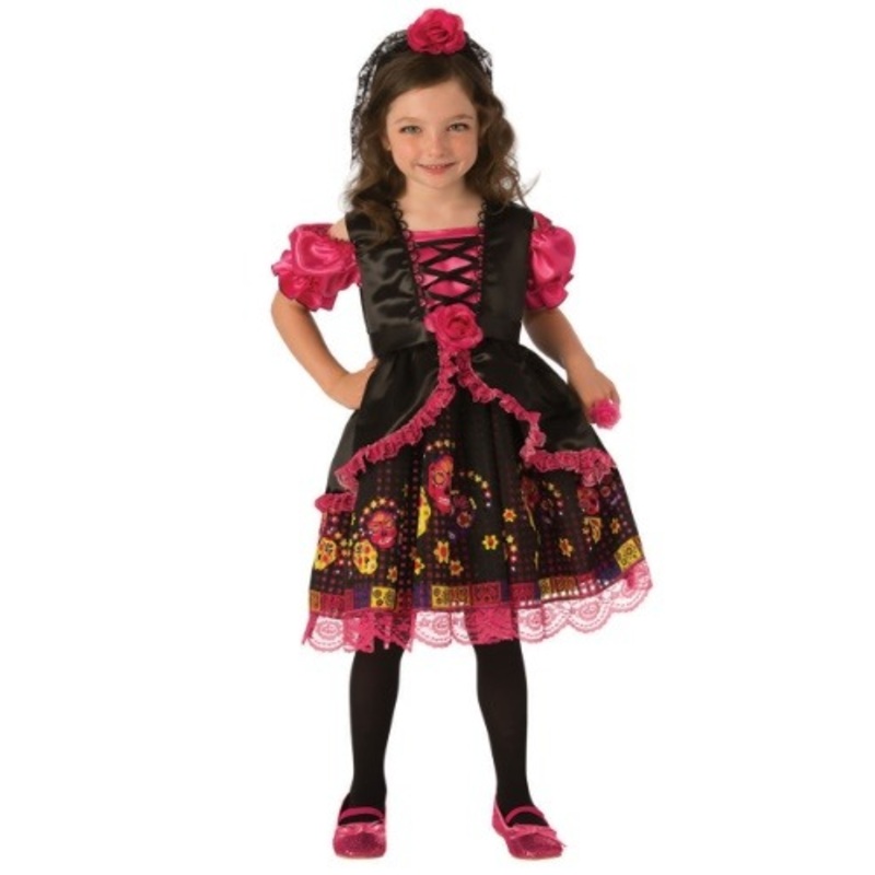 Day of the Dead Costume Dress for Girls X-Small