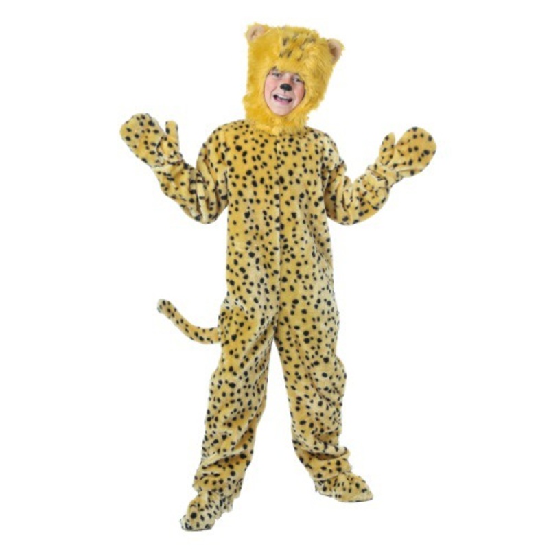 Fuzzy Cheetah Costume for Kids Large