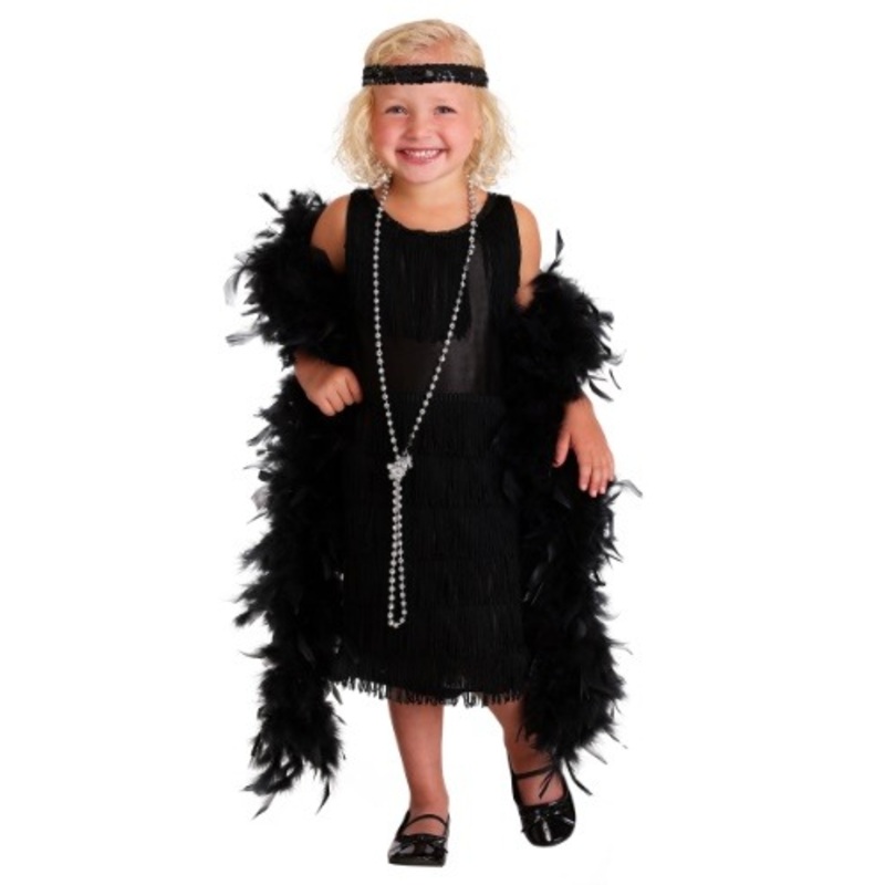 Black Flapper Toddler Costume Dress 4T
