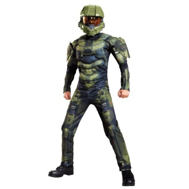 Boys Master Chief Classic Muscle Costume Size 4/6