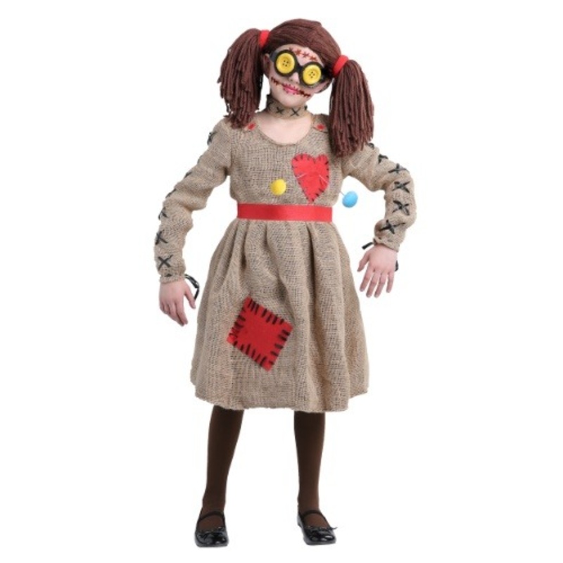 Burlap Voodoo Doll Girls Costume Small